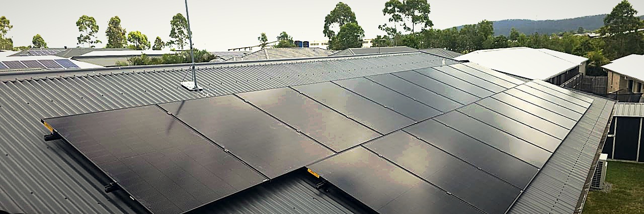 Solar panels on Queensland tile roof